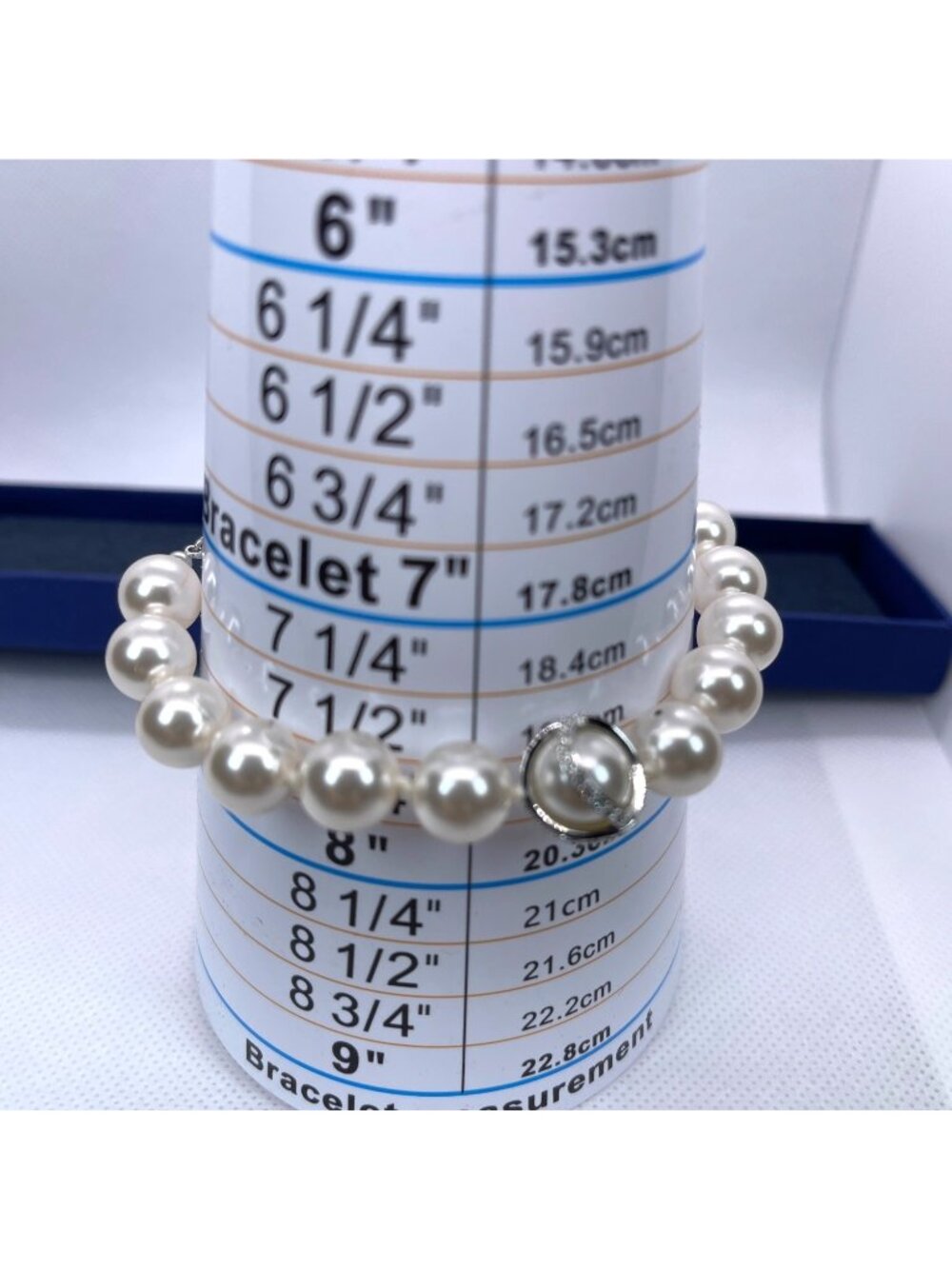 Pearl Bead Bracelet Swarovski Crystal Pavé Ring Rhodium Retired Nude Collection - Picture 13 of 16